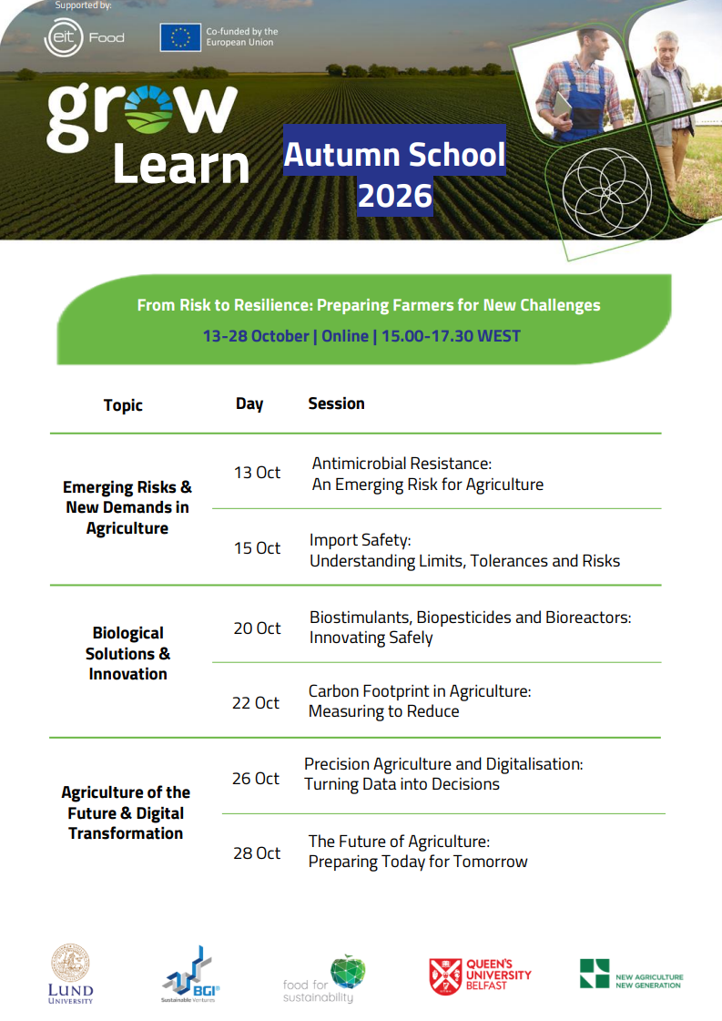 GROW Learn Autumn School Agenda