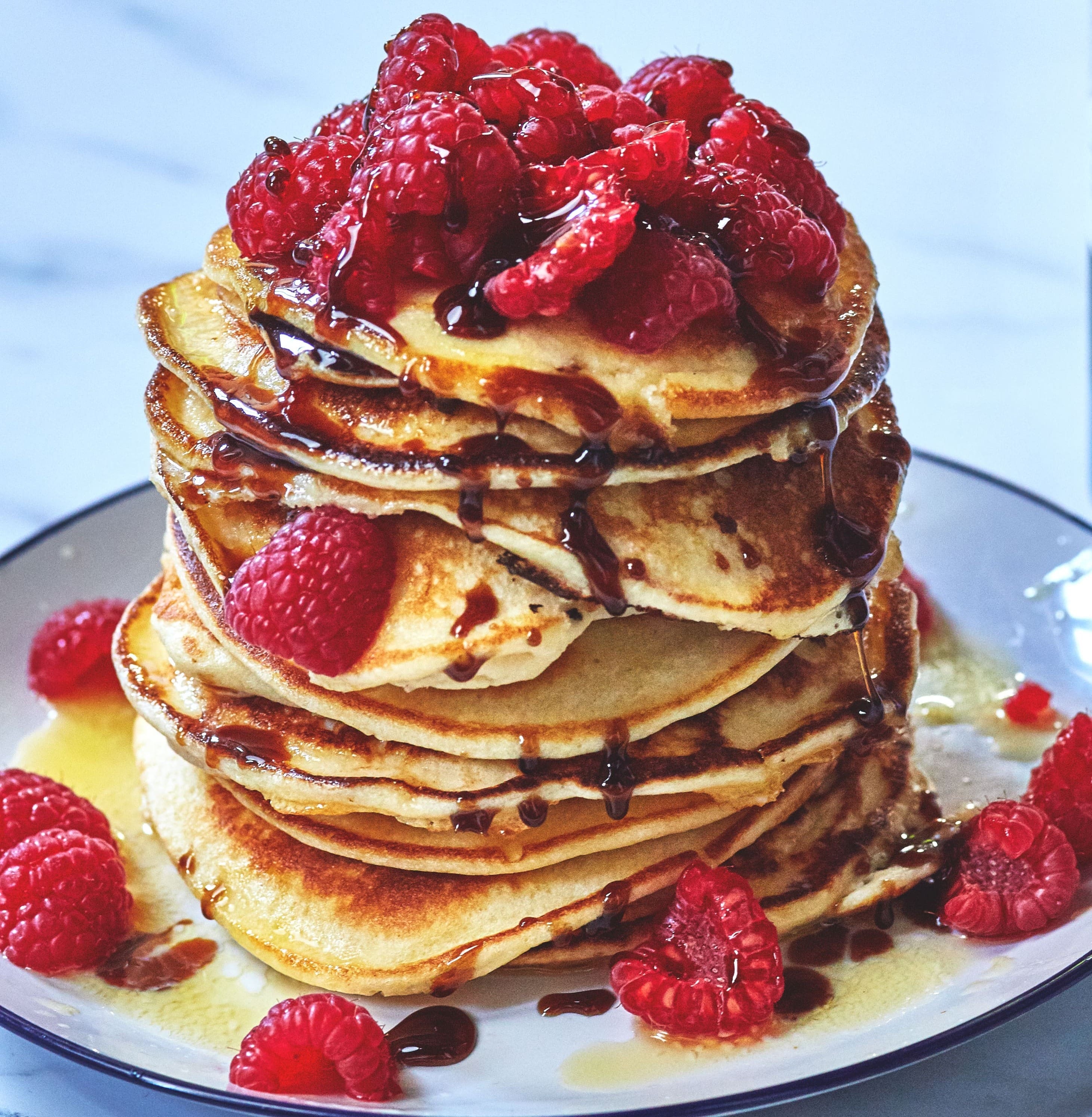 Instagram ricotta pancakes with pomegranate molasses min min 1